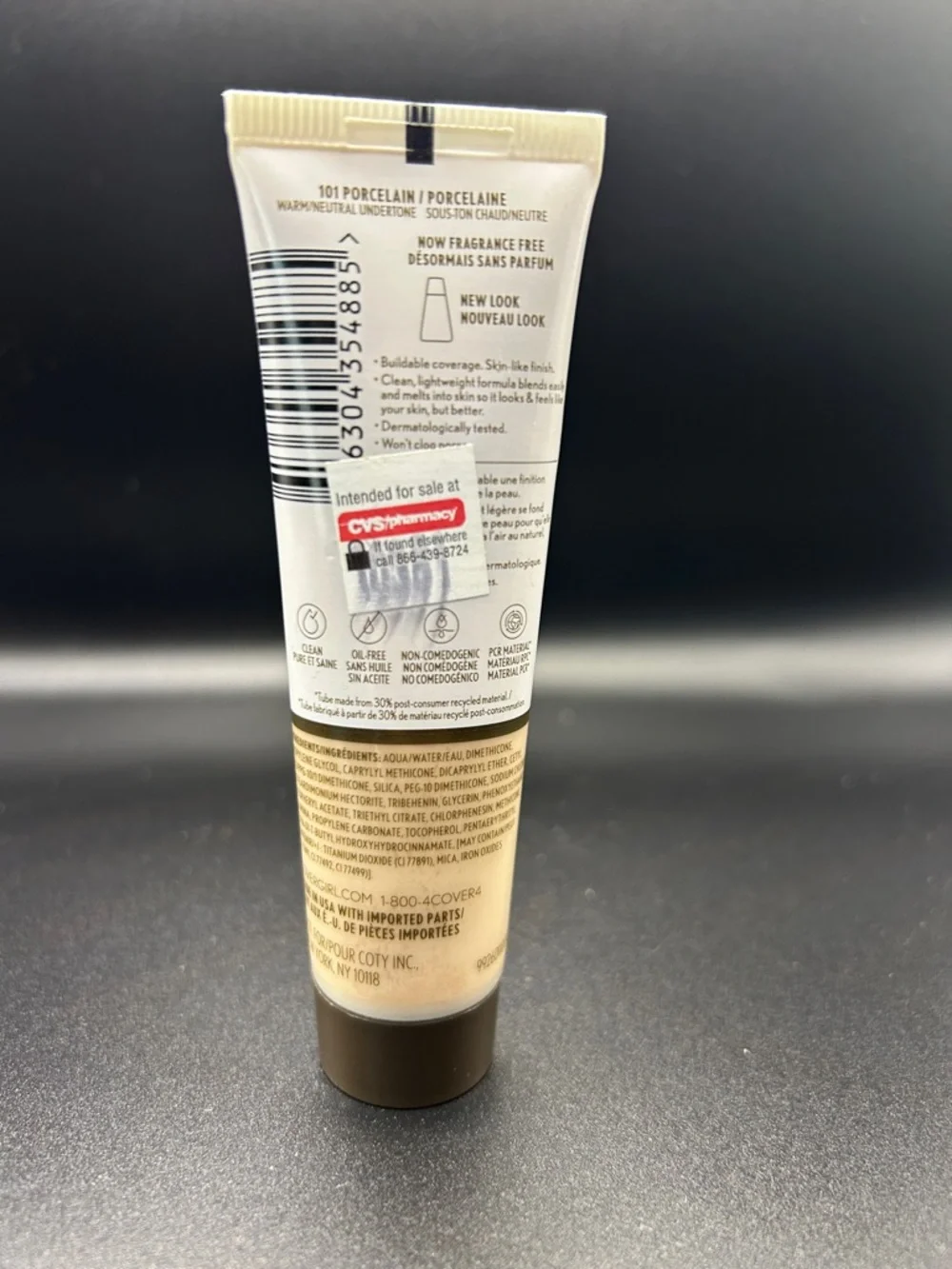 COVERGIRL Clean Invisible Foundation 101 Porcelain Shade